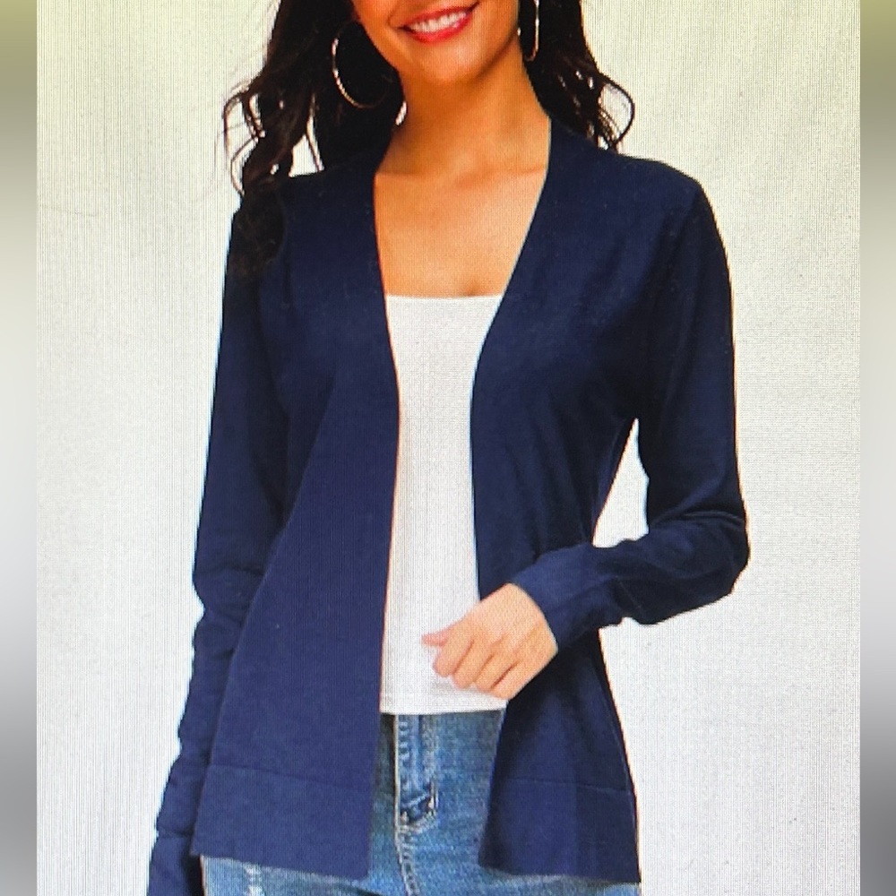 Pink Clover Cardigan w/ pockets Royal Blue